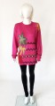 Kolorowy sweter vintage we wzory