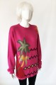Kolorowy sweter vintage we wzory