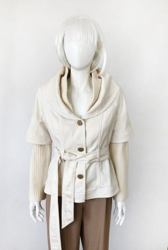 Escada kurtka z dzianinowymi rękawami