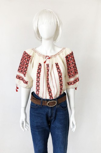 Haftowana bluzka vintage 70's