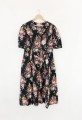 Rozkloszowana sukienka w kwiaty vintage