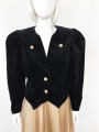 Aksamitny czarny żakiet vintage
