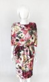 Sukienka vintage malowane kwiaty