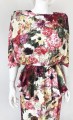 Sukienka vintage malowane kwiaty