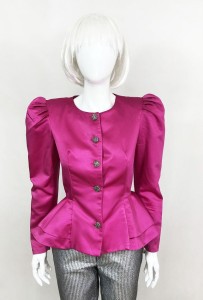 Różowy żakiet vintage 80s