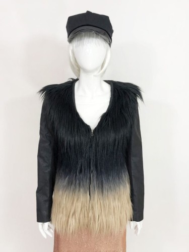 ICHI kurtka ombre faux fur