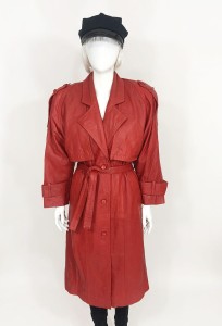 Skórzany płaszcz vintage