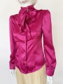 Satynowa koszula fuksja