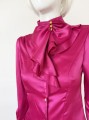 Satynowa koszula fuksja