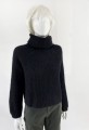 Hallhuber czarny sweter moher