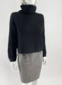 Hallhuber czarny sweter moher