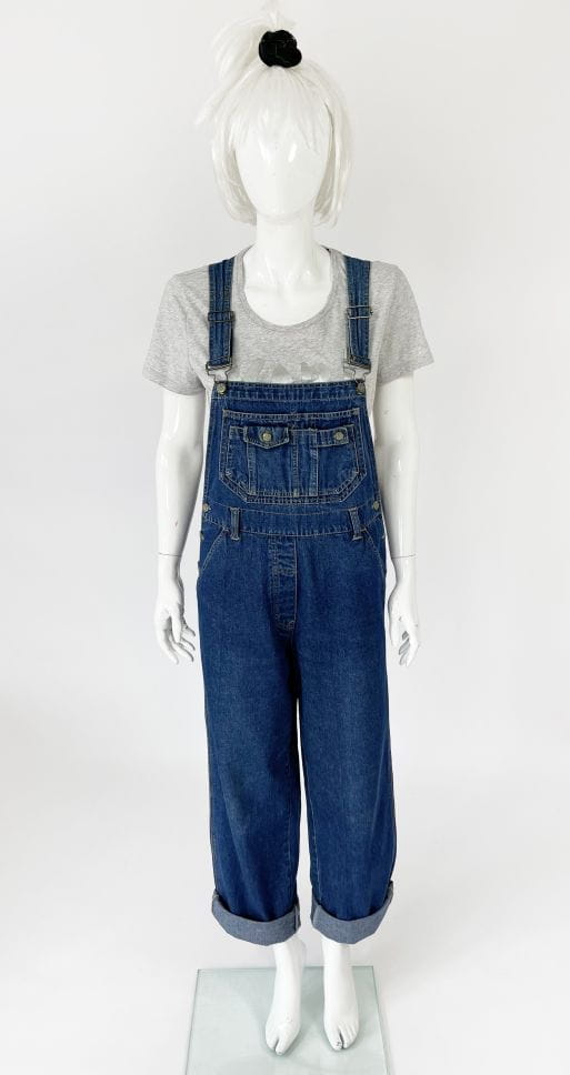 Jeansowe ogrodniczki vintage