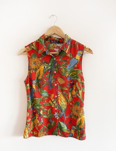 Wzorzysta koszula vintage 70's