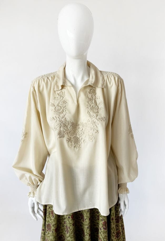 Haftowana bluzka vintage boho 70's