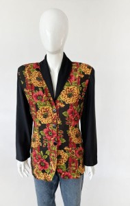 Marynarka vintage w kwiaty