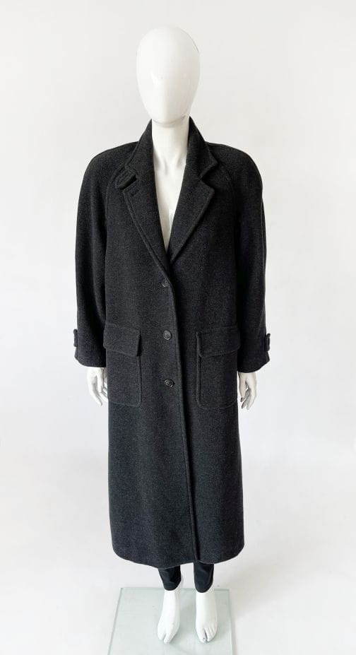 Benetton wełniany płaszcz maxi oversize