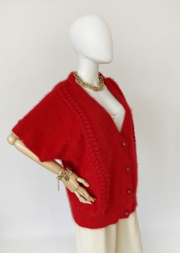 Rozpinany sweter z angory