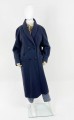 Wełniany granatowy płaszcz vintage