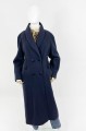 Wełniany granatowy płaszcz vintage