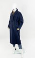 Wełniany granatowy płaszcz vintage