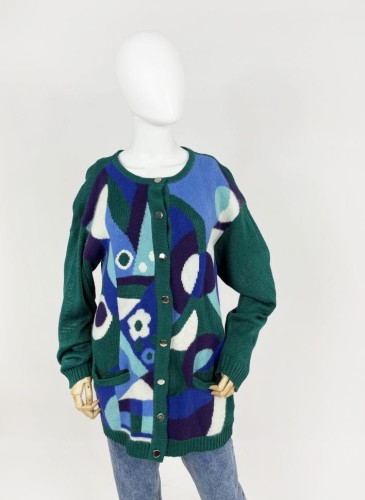 Betty Barclay kolorowy sweter 80's