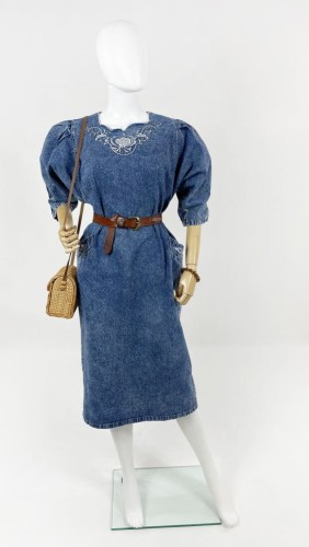 Jeansowa sukienka vintage 80's
