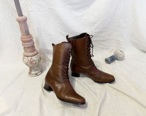 Alfredo Giantin skórzane botki w edwardiańskim stylu