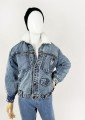 Jeansowa kurtka vintage z podpinką 80's/90's