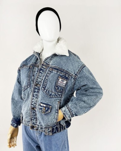 Jeansowa kurtka vintage z podpinką 80's/90's