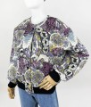 Wzorzysta kurtka bomber vintage 80's