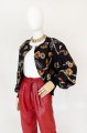 Wzorzysty bomber vintage 80's