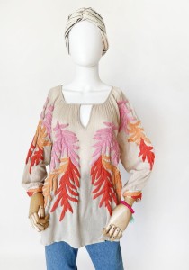 Hallhuber haftowana bluzka boho
