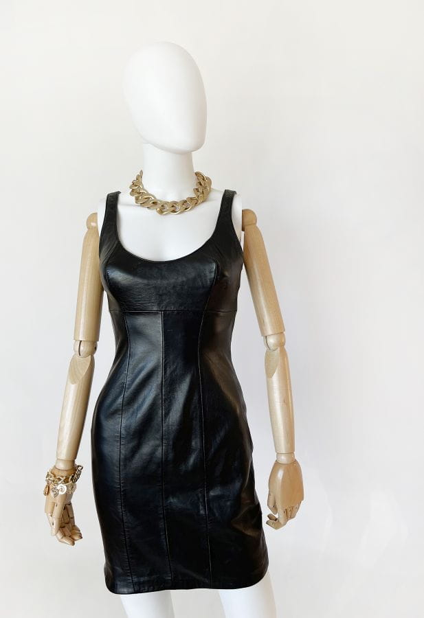 Skórzana sukienka vintage Michael Hoban x North Beach Leather