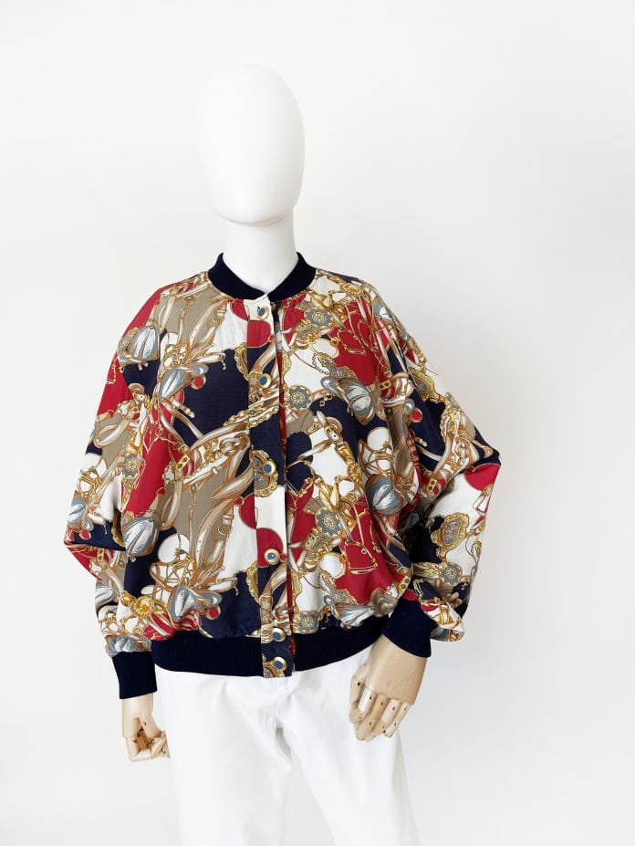 Bomber vintage motyw jeździecki