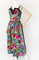 Długa sukienka w kwiaty 80's