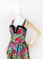 Długa sukienka w kwiaty 80's
