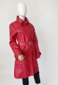Rino&amp;Pelle czerwony płaszcz ze skóry sztucznej