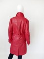 Rino&amp;Pelle czerwony płaszcz ze skóry sztucznej