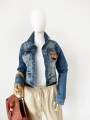 Dsquared2 jeansowa kurtka z naszywką