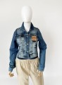 Dsquared2 jeansowa kurtka z naszywką