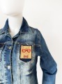 Dsquared2 jeansowa kurtka z naszywką