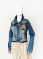 Dsquared2 jeansowa kurtka z naszywką