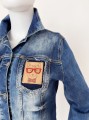 Dsquared2 jeansowa kurtka z naszywką