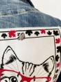 Dsquared2 jeansowa kurtka z naszywką