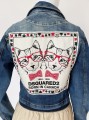 Dsquared2 jeansowa kurtka z naszywką