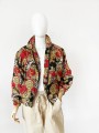 Jedwabny wzorzysty bomber vintage
