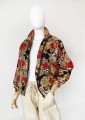 Jedwabny wzorzysty bomber vintage