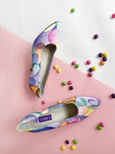 Kolorowe czółenka vintage