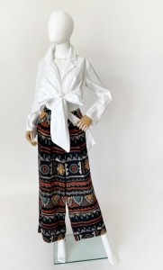 Marie Philippe Paris wzorzyste spodnie vintage