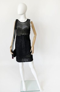 Armani Exchange sukienka z siateczki